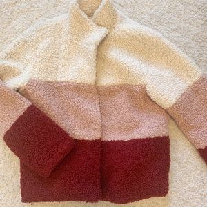 Color Block TEDDY COAT